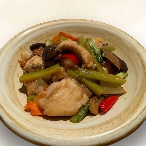 Stir Fry Fish Slice With Fermented Beans 豆豉炒鱼片