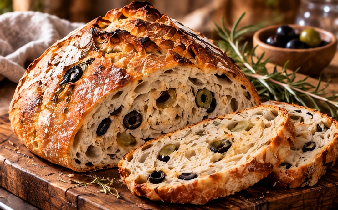 Aromatic Olive & Herb Sourdough