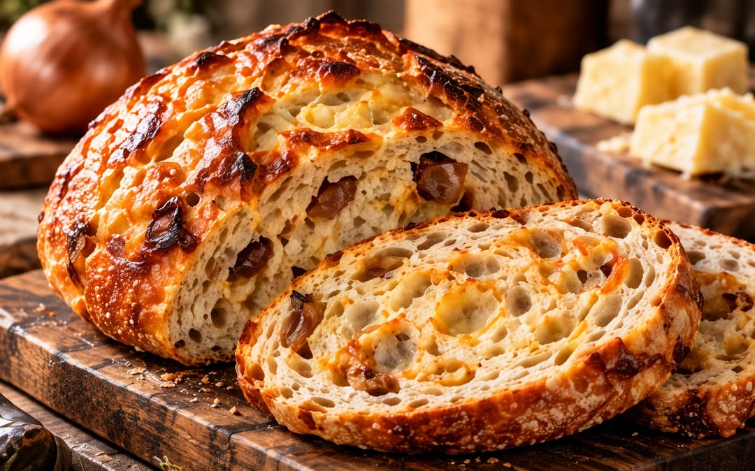 Caramelised Onion & Cheese Sourdough