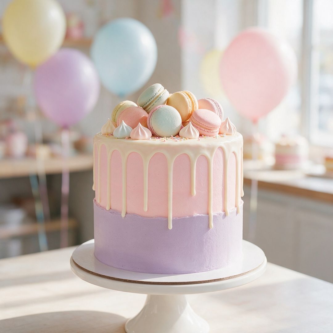 Pastel Drip Celebration Cake (7-inch)