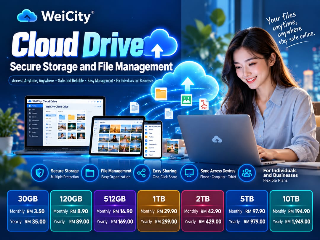 ☁️ WeiCity Cloud Drive Subscription | Secure Storage and File Management