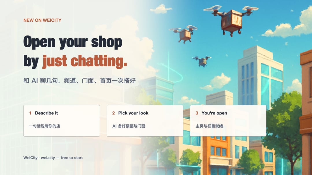 Open your shop by just chatting