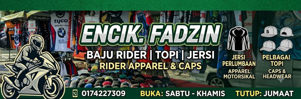 Fadzin Baju Rider & Topi