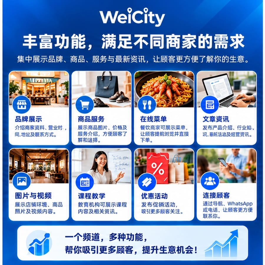 WeiCity 商家频道|建立你的线上生意空间