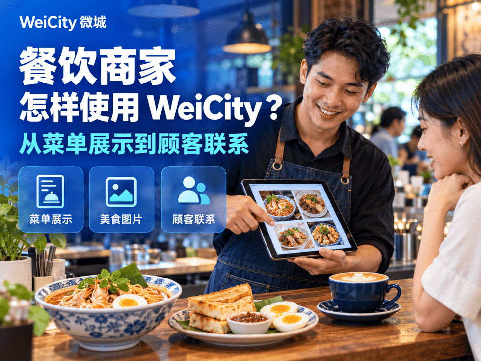 1 餐饮商家怎样使用 WeiCity？从菜单展示到顾客联系
