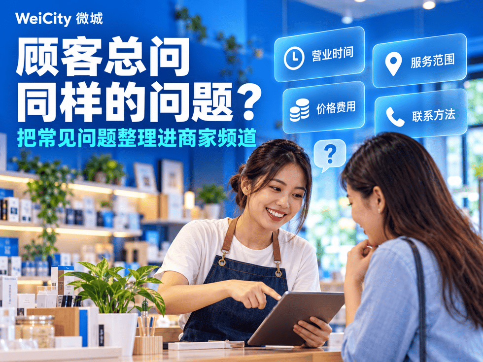 10 顾客总问同样的问题？把常见问题整理进商家频道