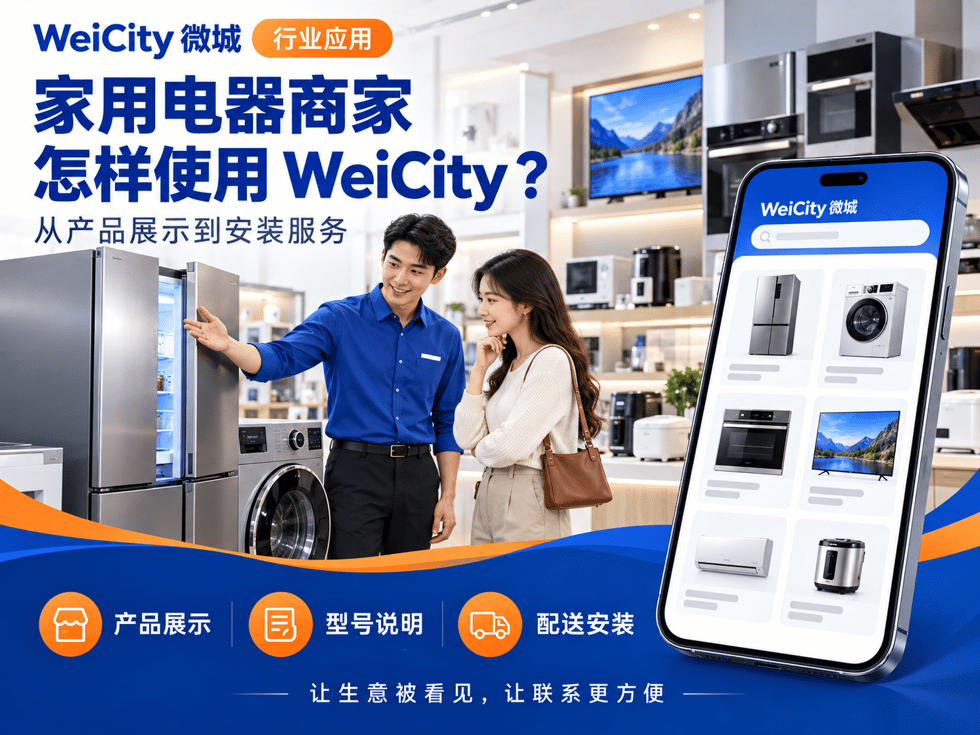 44 家用电器商家怎样使用 WeiCity？从产品展示到安装服务