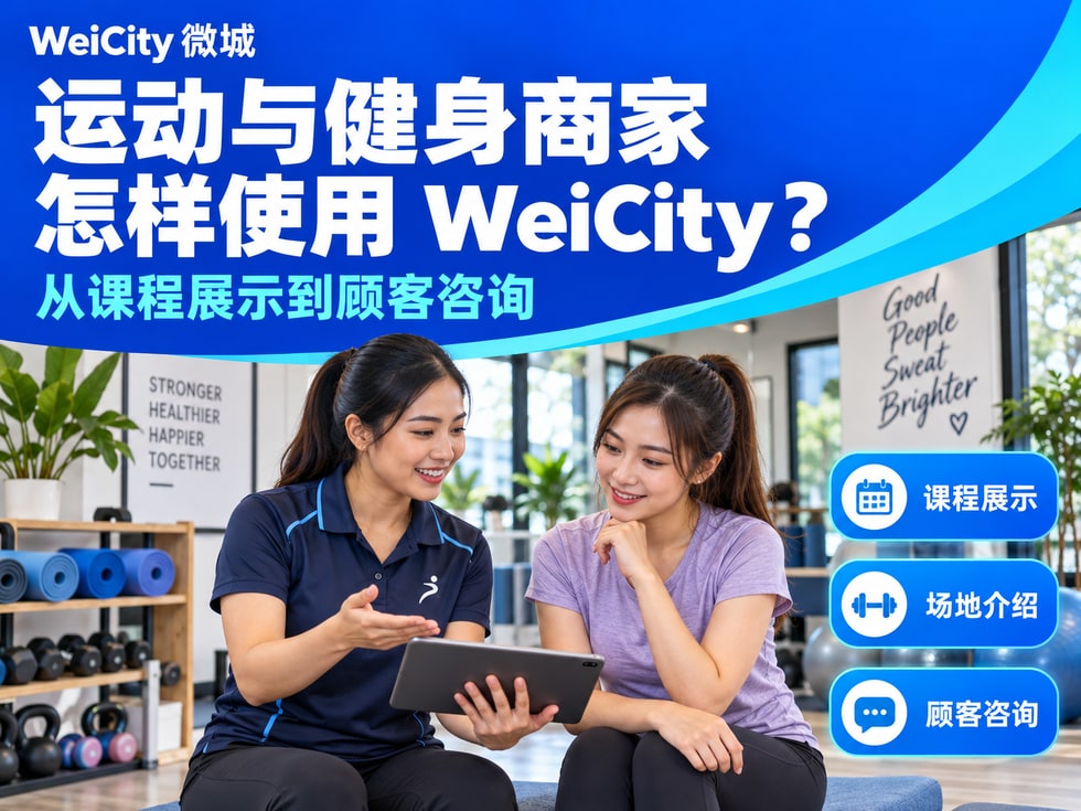 9 运动与健身商家怎样使用 WeiCity?从课程展示到顾客咨询