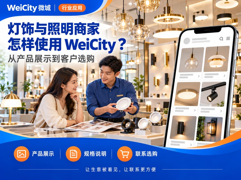 26 灯饰与照明商家怎样使用 WeiCity?从产品展示到客户选购