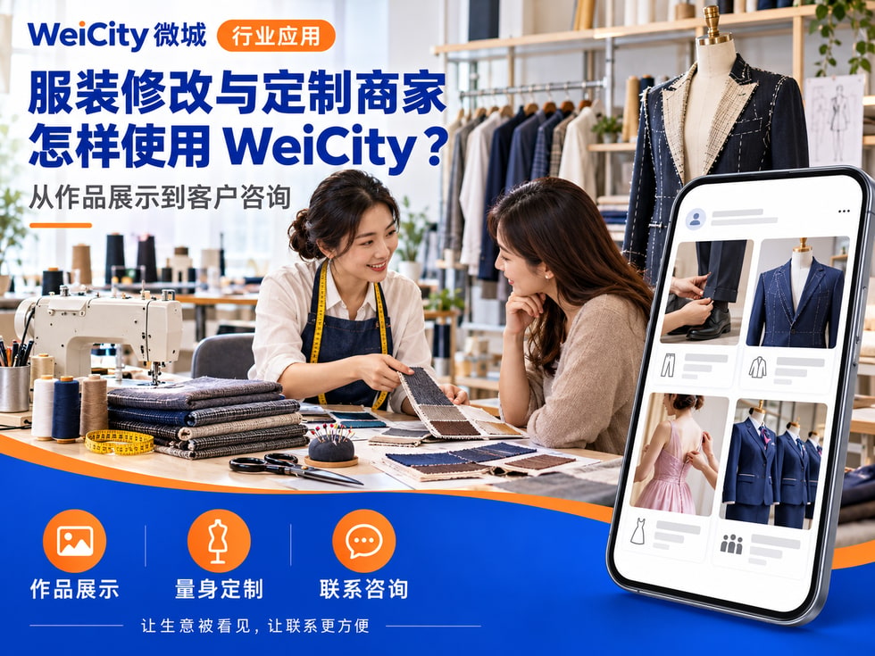 21 服装修改与定制商家怎样使用 WeiCity?从作品展示到客户咨询