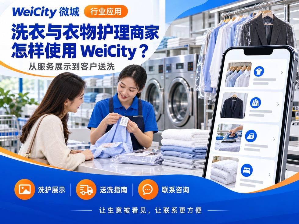 19 洗衣与衣物护理商家怎样使用 WeiCity?从服务展示到客户送洗