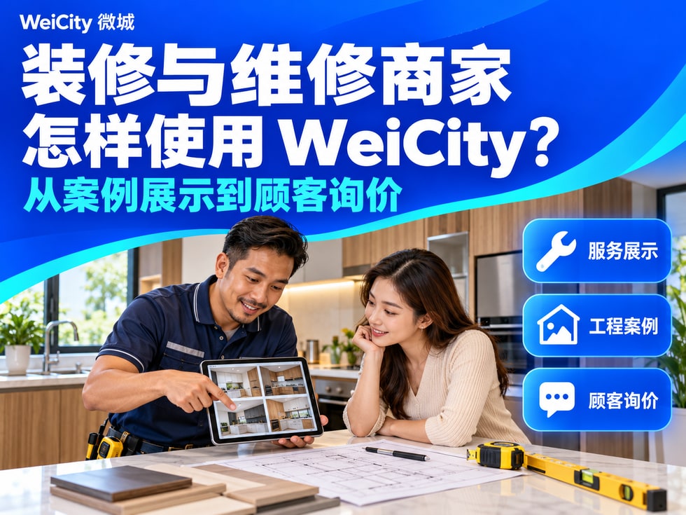 5 装修与维修商家怎样使用 WeiCity?从案例展示到顾客询价