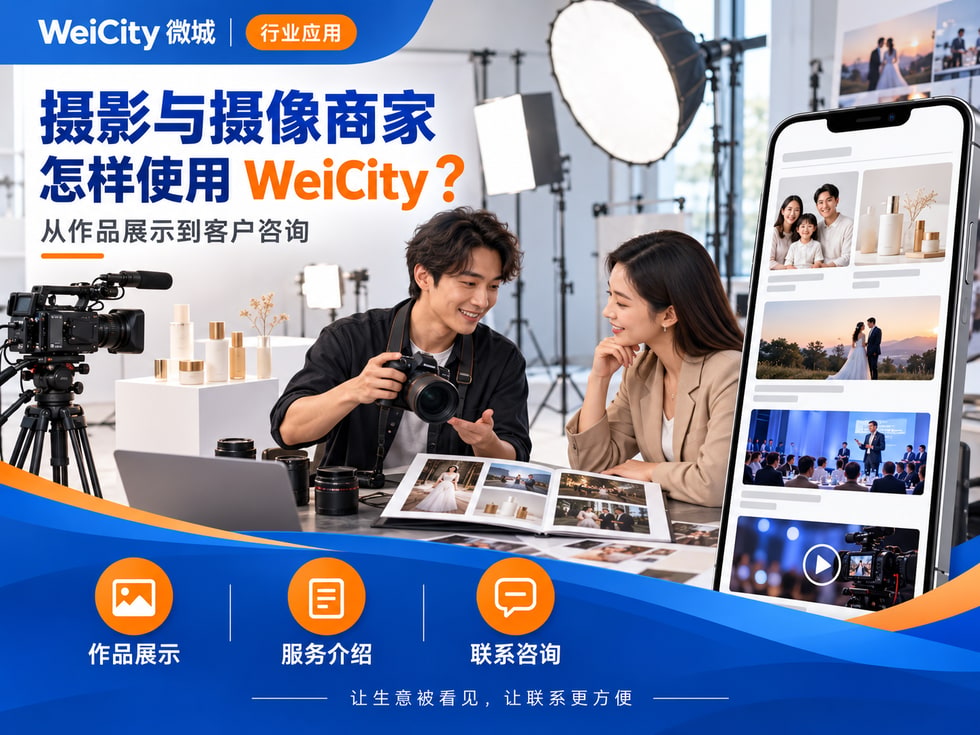 14 摄影与摄像商家怎样使用 WeiCity?从作品展示到客户咨询
