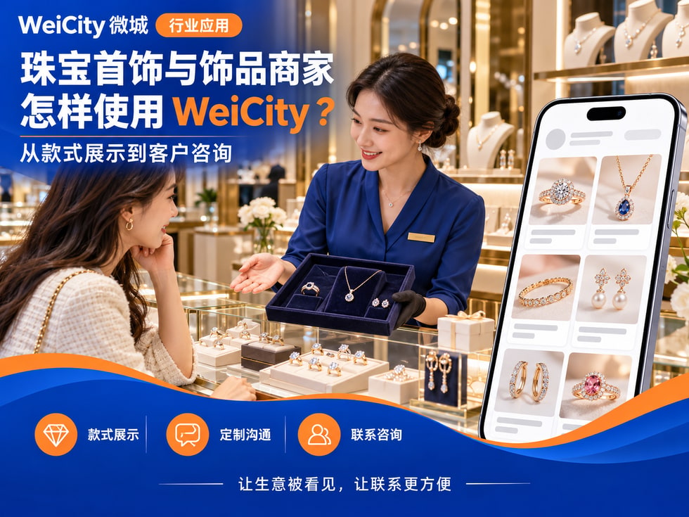 30 珠宝首饰与饰品商家怎样使用 WeiCity?从款式展示到客户咨询