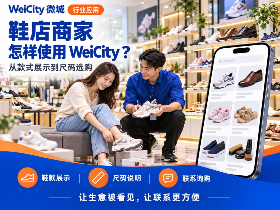 45 鞋店商家怎样使用 WeiCity？从款式展示到尺码选购