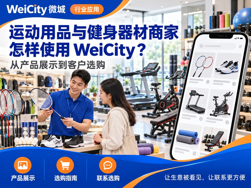 29 运动用品与健身器材商家怎样使用 WeiCity?从产品展示到客户选购