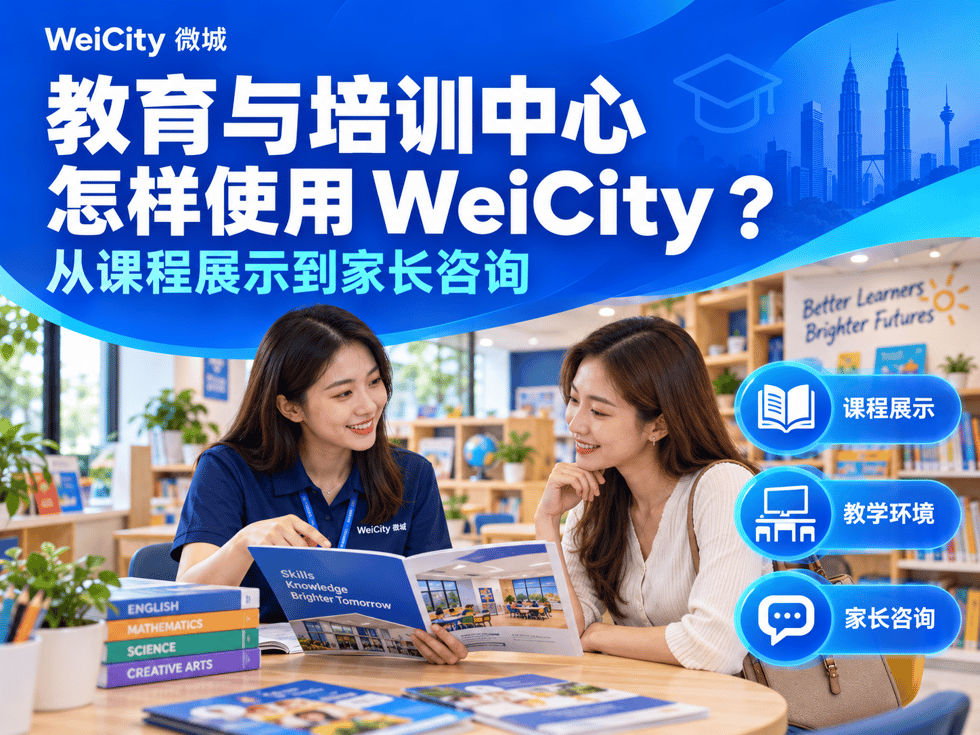 3 教育与培训中心怎样使用 WeiCity?从课程展示到家长咨询