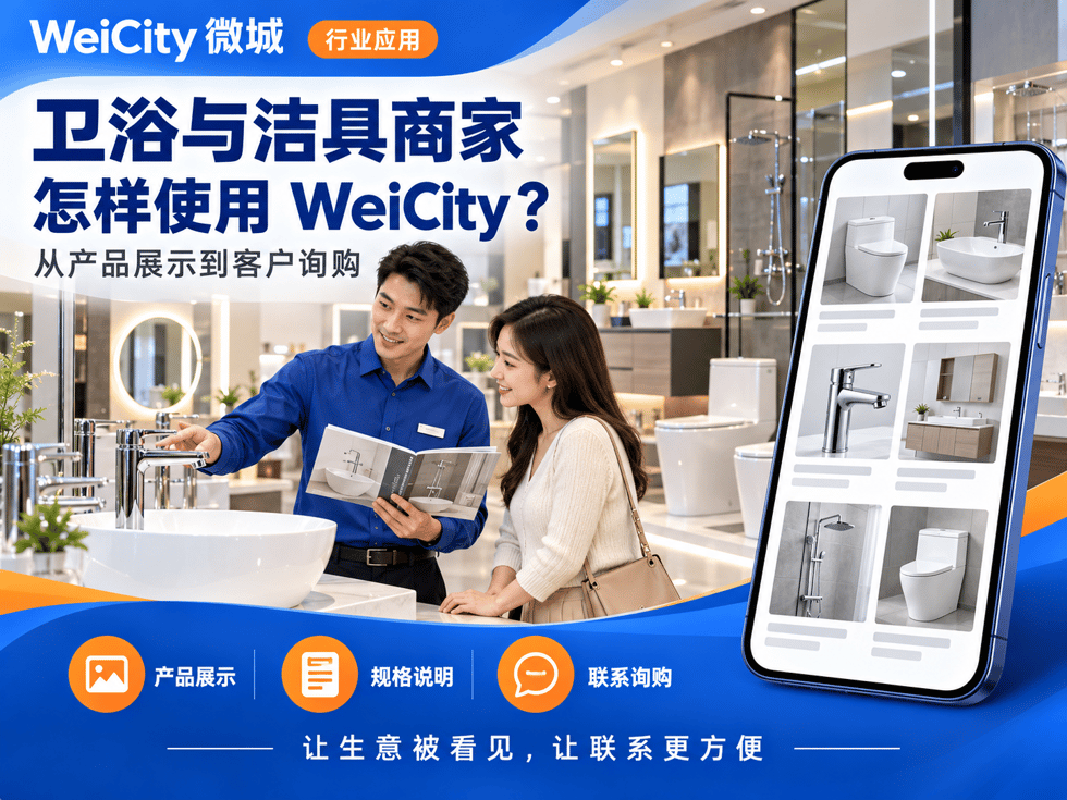 41 卫浴与洁具商家怎样使用 WeiCity？从产品展示到客户询购