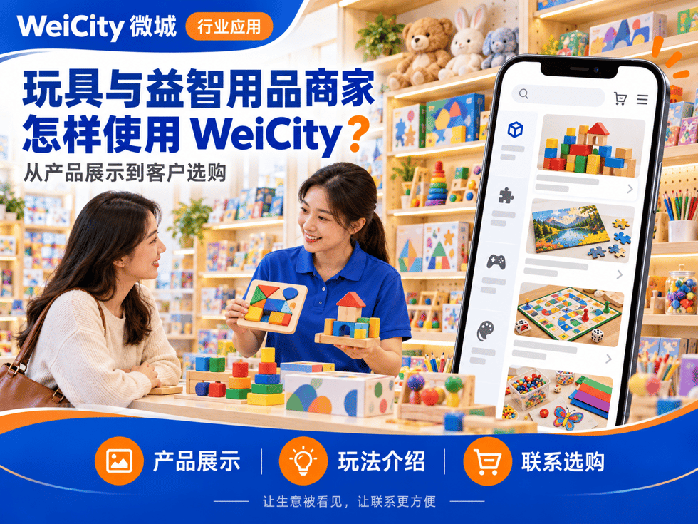 35 玩具与益智用品商家怎样使用 WeiCity？从产品展示到客户选购