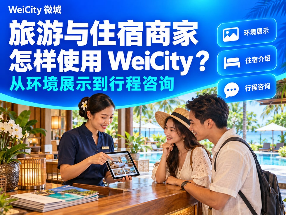 6 旅游与住宿商家怎样使用 WeiCity?从环境展示到行程咨询