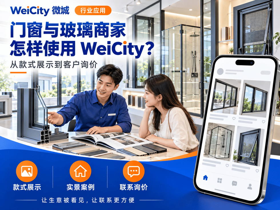 36 门窗与玻璃商家怎样使用 WeiCity?从款式展示到客户询价