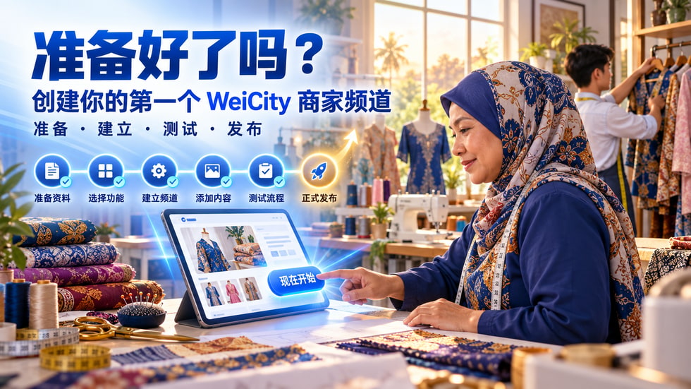 30 🚀 准备好了吗？开始创建你的第一个 WeiCity 商家频道