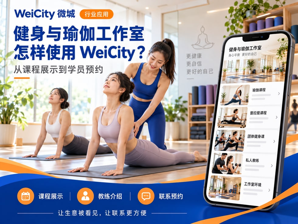 51 健身与瑜伽工作室怎样使用 WeiCity?从课程展示到学员预约