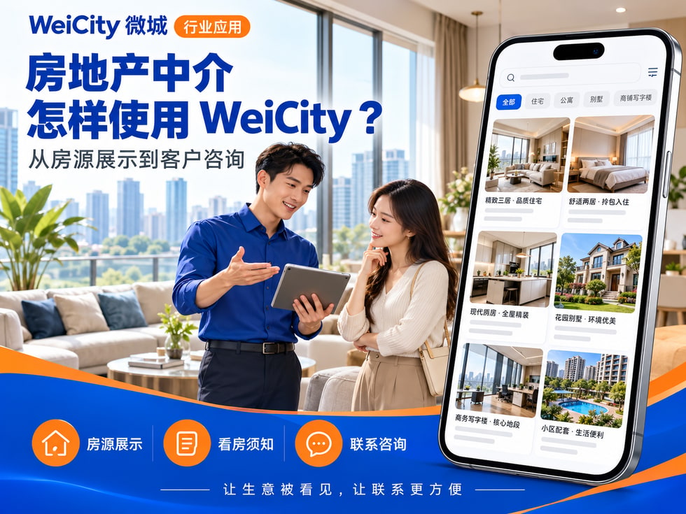 53 房地产中介怎样使用 WeiCity？从房源展示到客户咨询