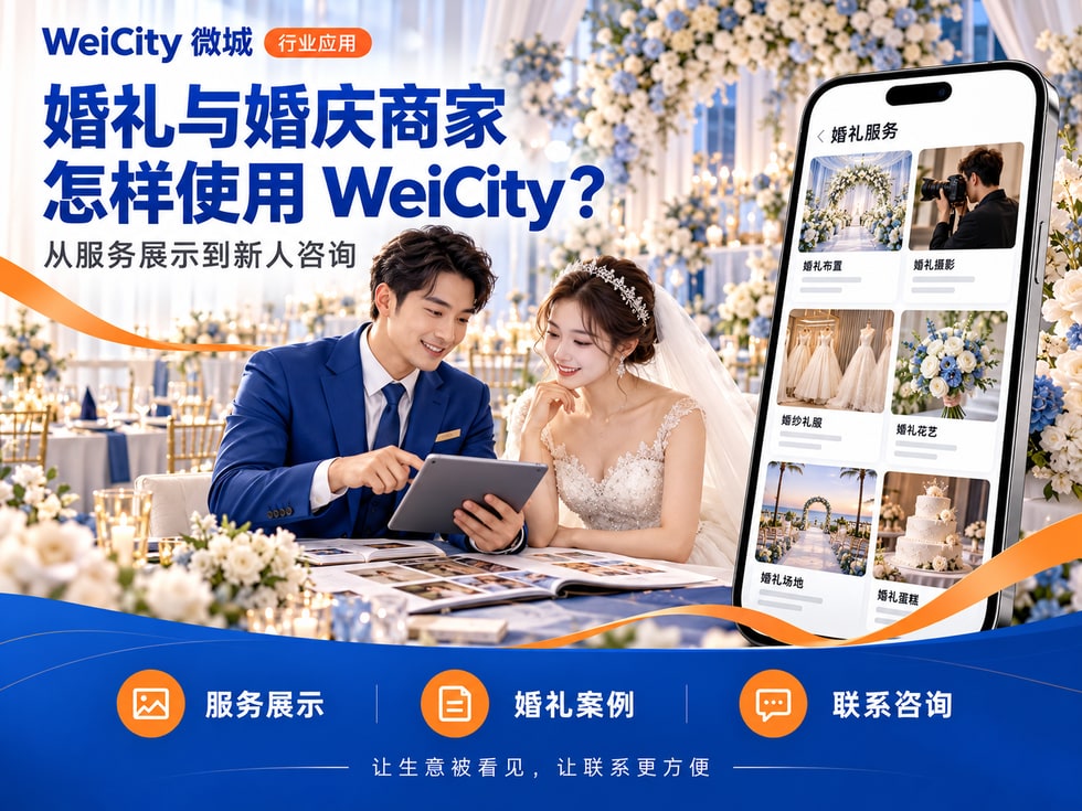 50 婚礼与婚庆商家怎样使用 WeiCity?从服务展示到新人咨询