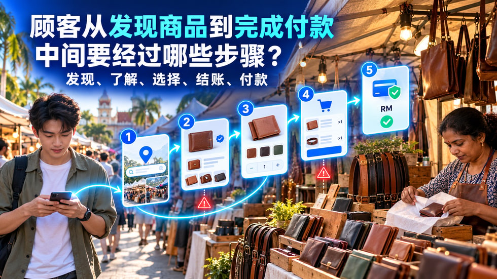 23 🧭 顾客从发现商品到完成付款，需要经过哪些步骤？