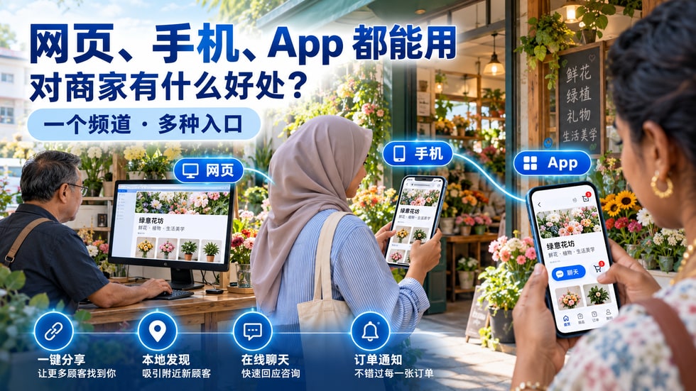 29 📱 网页、手机与 App 都能使用，对商家有什么好处？