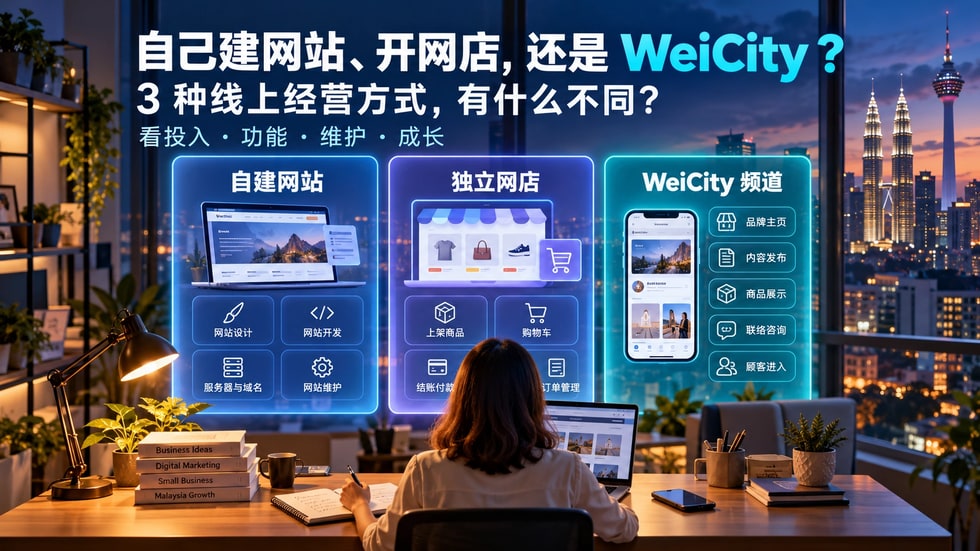 26 🧭 自己建网站、开网店和创建 WeiCity 频道，有什么不同？