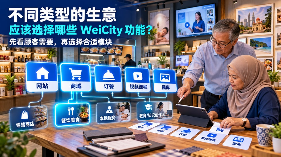 24 🧩 不同类型的生意，应该选择哪些 WeiCity 功能？