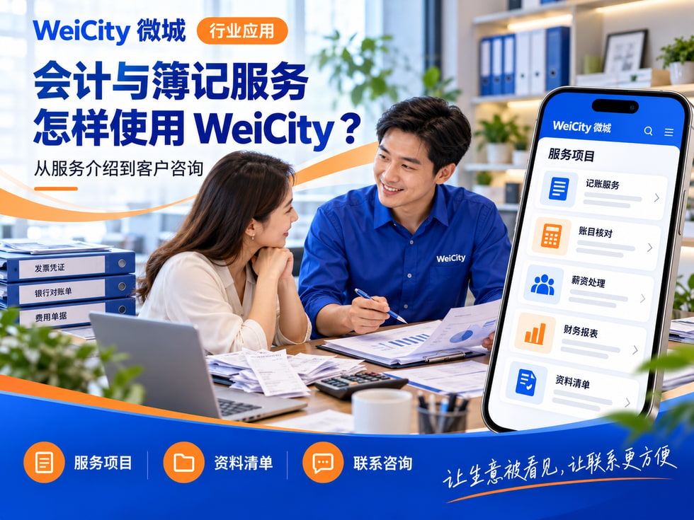 52 会计与簿记服务商怎样使用 WeiCity?从服务介绍到客户咨询