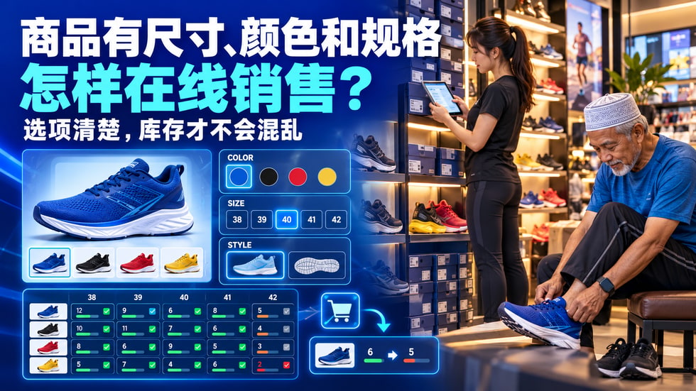 20 🎨 商品有不同尺寸、颜色和规格,应该怎样在线销售?