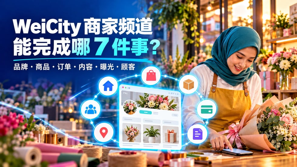 3  🧰 一个 WeiCity 商家频道，可以帮助商家完成哪七件事？
