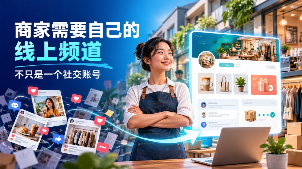 1 📣 为什么商家需要自己的线上频道,而不只是一个社交账号?