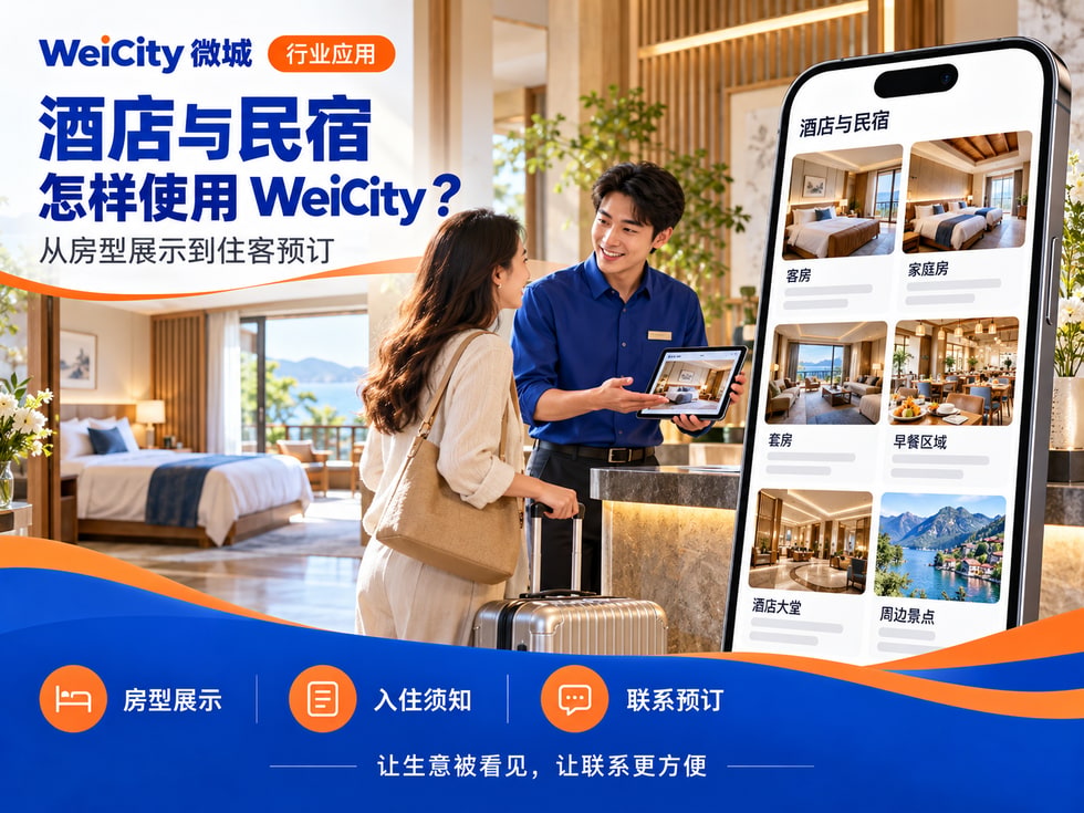 48 酒店与民宿怎样使用 WeiCity?从房型展示到住客预订