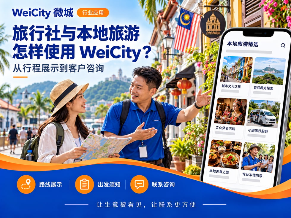 49 旅行社与本地旅游服务怎样使用 WeiCity?从行程展示到客户咨询