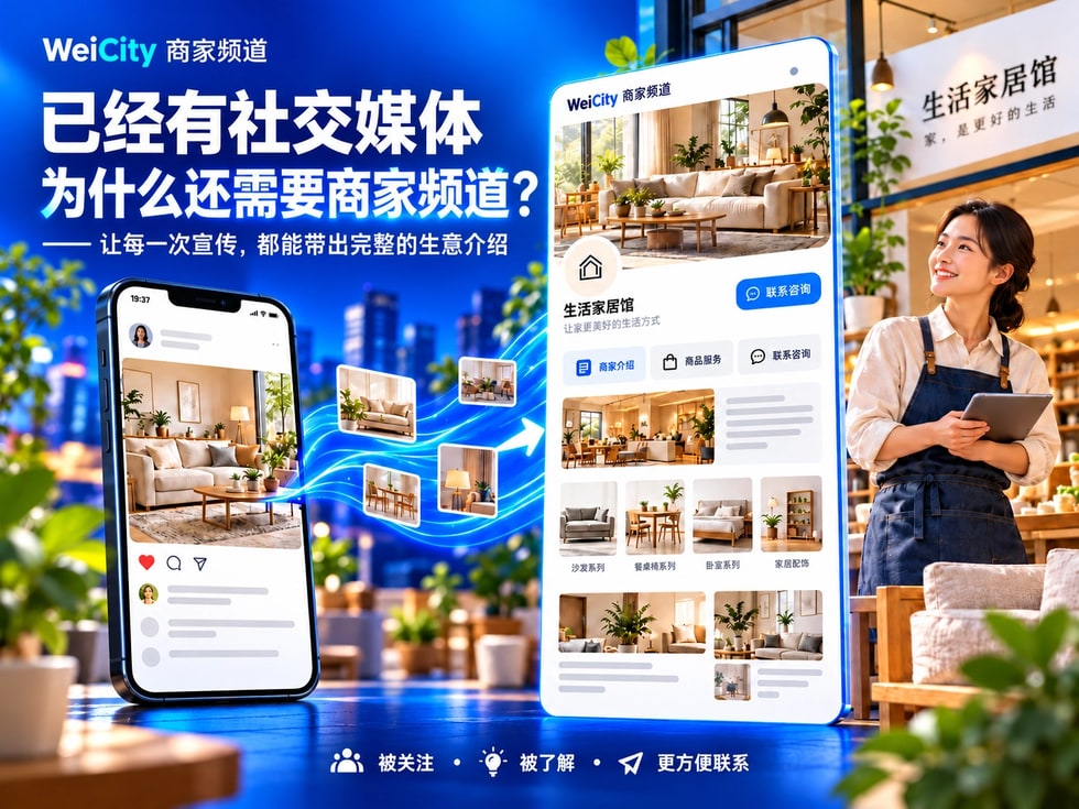1 🏪 已经有社交媒体,为什么还需要 WeiCity 商家频道?