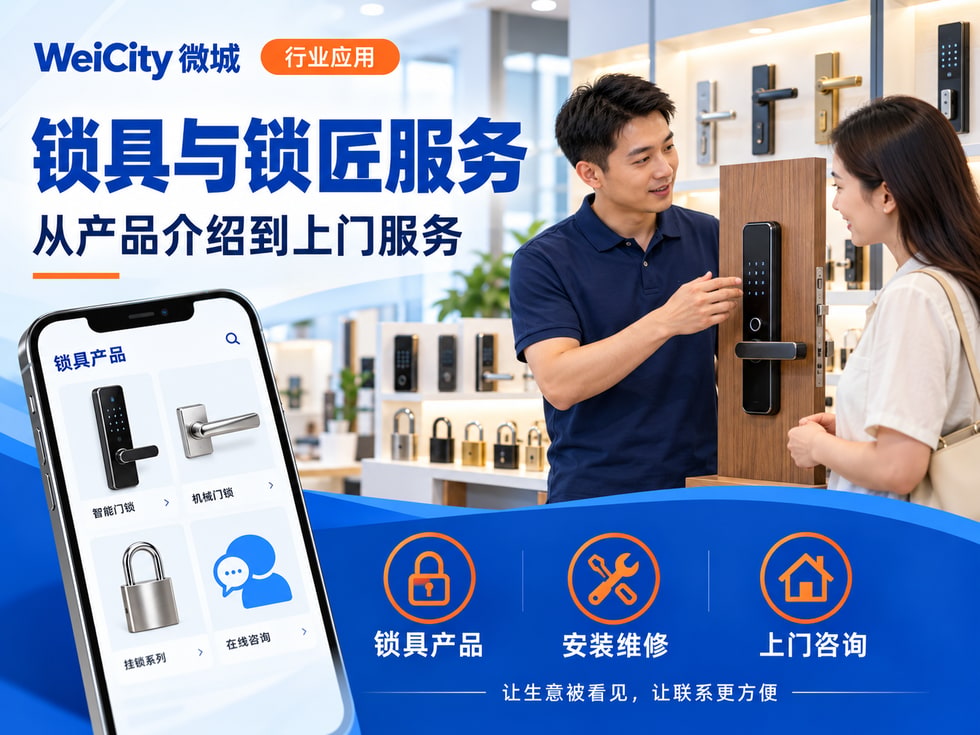 80 锁具与锁匠商家怎样使用 WeiCity?从产品介绍到上门服务