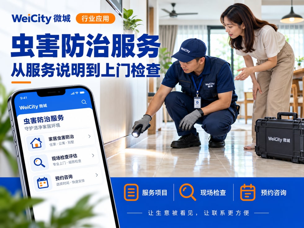 78 虫害防治商家怎样使用 WeiCity？从服务说明到上门检查