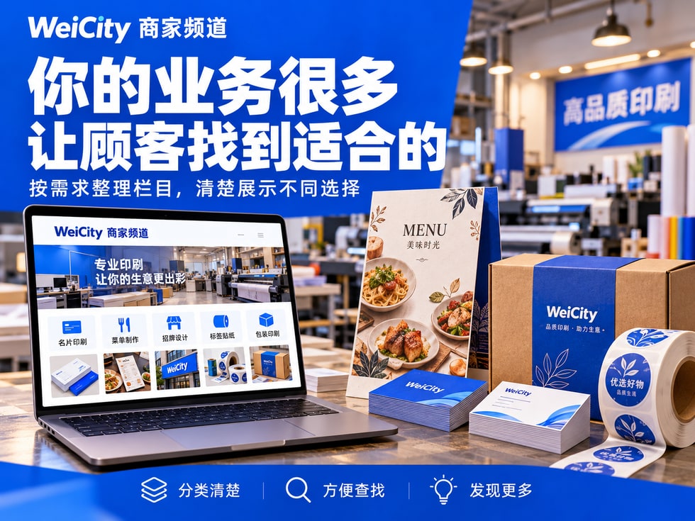 8 🗂️ 你的业务很多，顾客却只认识一部分？用 WeiCity 栏目展示不同选择