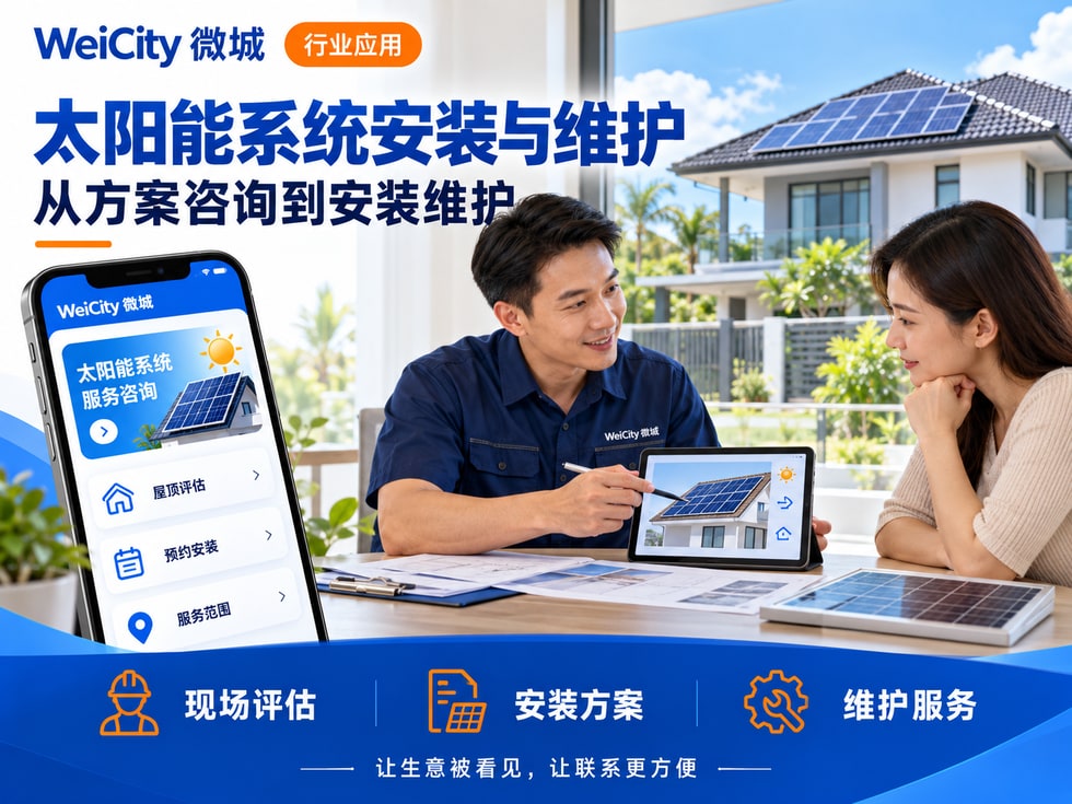 77 太阳能系统商家怎样使用 WeiCity?从方案咨询到安装维护