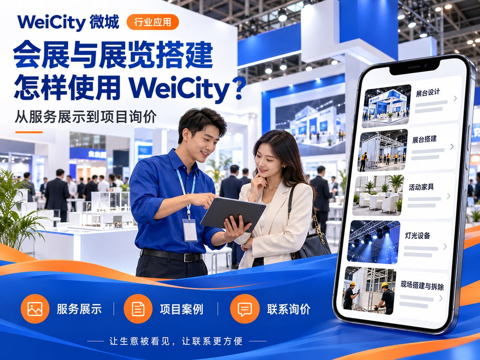 64 会展与展览搭建商怎样使用 WeiCity?从服务展示到项目询价