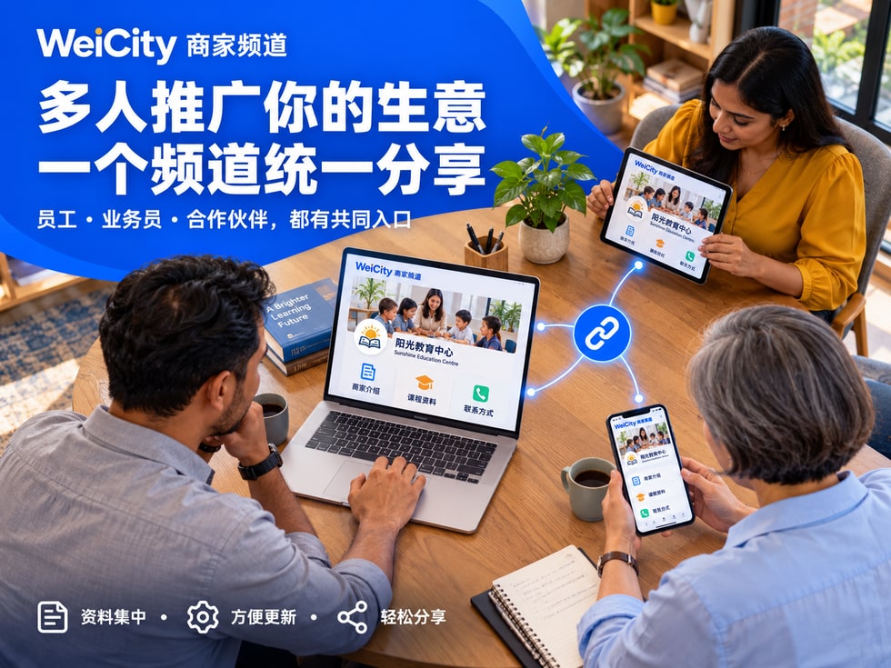 6 🔗 每个人都在帮你介绍生意，资料却不一样？用 WeiCity 统一分享入口