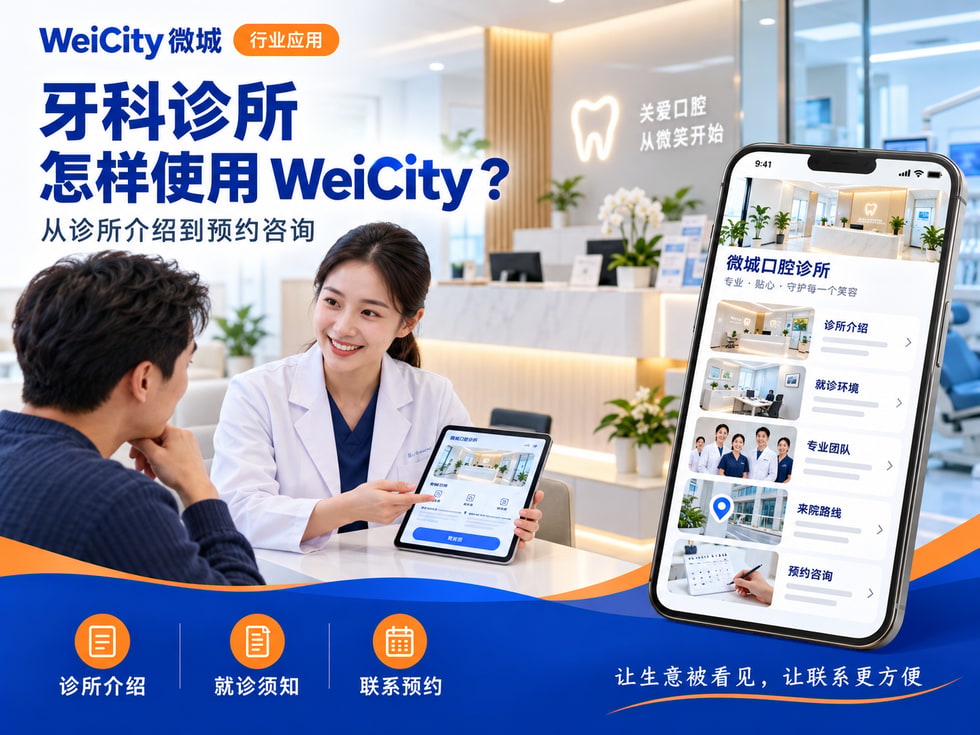 63 牙科诊所怎样使用 WeiCity?从诊所介绍到预约咨询