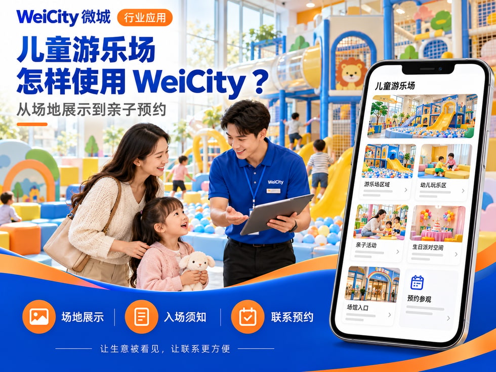 71 儿童游乐场怎样使用 WeiCity?从场地展示到亲子预约
