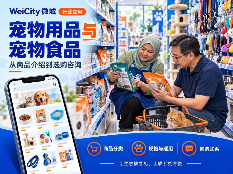86 宠物用品与宠物食品商家怎样使用 WeiCity？从商品介绍到选购咨询