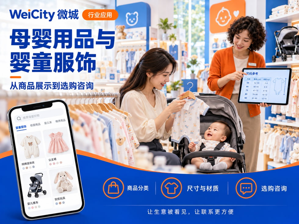 87 母婴用品与婴童服饰商家怎样使用 WeiCity？从商品展示到选购咨询